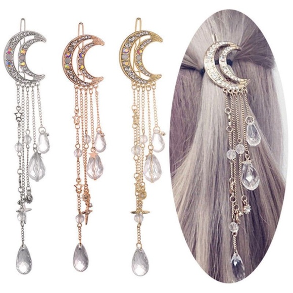 **CALLEN* Gold Moon x Tassel Fashion Hair Clip - Picture 1 of 4